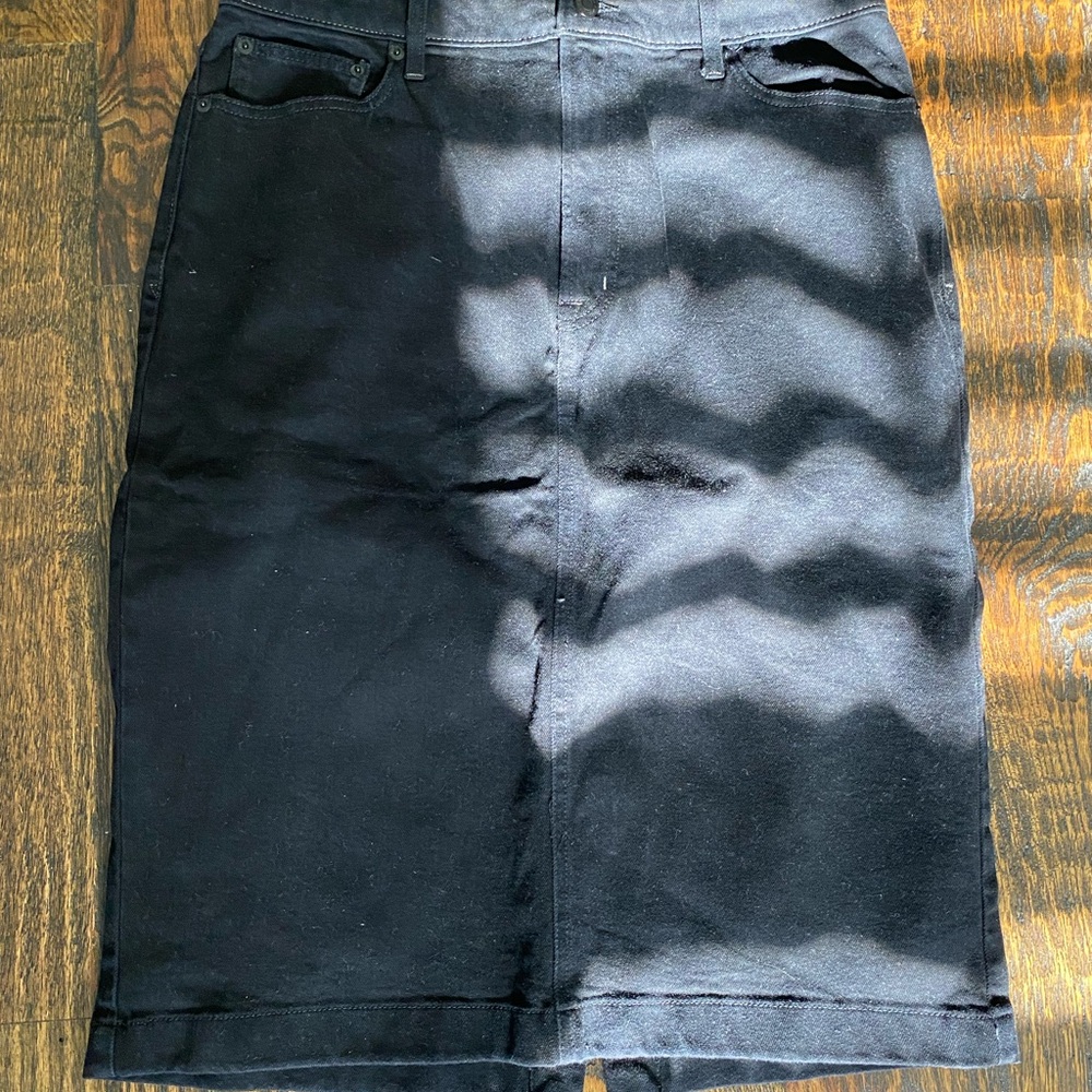 Classic Black MIDI Denim Skirt